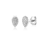 925 Sterling Silver CZ Zircon Stud Earrings Piercing