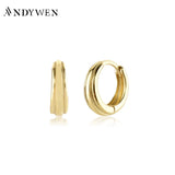 925 Sterling Silver Thick Square Hoops Piercing Earrings