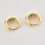 925 Sterling Silver Thick Square Hoops Piercing Earrings