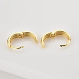 925 Sterling Silver Thick Square Hoops Piercing Earrings