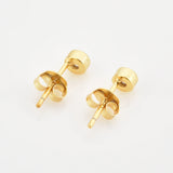 925 Silver Round Stud Earring Clips Wedding Crystal Jewelry