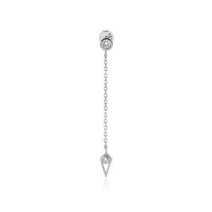 925 Silver Star Global Earring Drop Women Piercing Clips Long