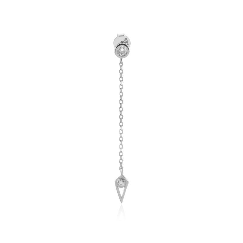 925 Silver Star Global Earring Drop Women Piercing Clips Long