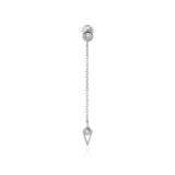 925 Silver Star Global Earring Drop Women Piercing Clips Long