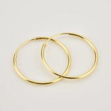 925 Sterling Silver Slim Hoops Circle Earrings Wedding Punk Jewelry