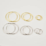 925 Sterling Silver Slim Hoops Circle Earrings Wedding Punk Jewelry