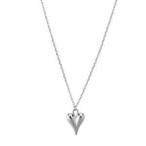 925 Silver Heart Pendant Choker Necklace Rock Punk Jewelry