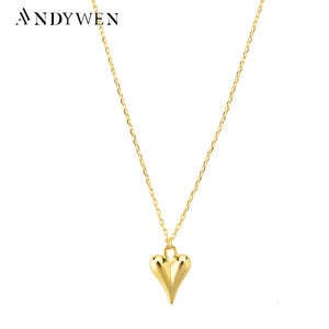 925 Silver Heart Pendant Choker Necklace Rock Punk Jewelry