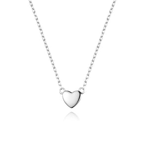 925 Silver Heart Pendant Necklace Choker Wedding Women