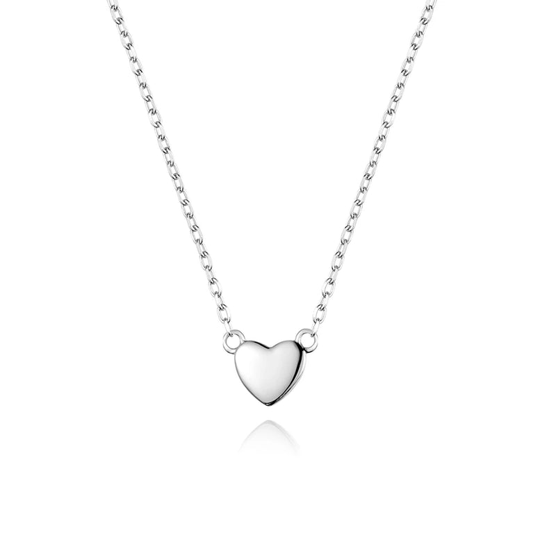 925 Silver Heart Pendant Necklace Choker Wedding Women