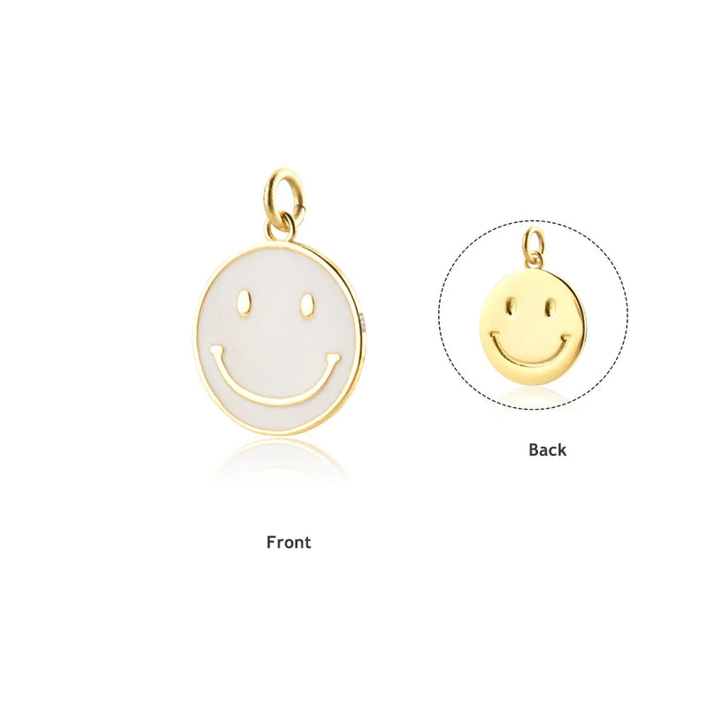 925 Sterling Silver Smile Happy Mood Smiley Happy Face Charm Pendant