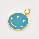 925 Sterling Silver Smile Happy Mood Smiley Happy Face Charm Pendant