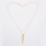 925 Silver Snake Pendant Long Chain Animal Rock Punk Jewelry