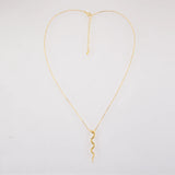 925 Silver Snake Pendant Long Chain Animal Rock Punk Jewelry