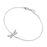 925 Silver Split Plating Dragonfly Bee Butterfly Bracelet Zircon Women Jewelry