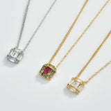 925 Silver CZ Charm Pendant Necklace Winter Christmas Jewelry