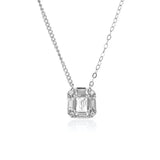 925 Silver CZ Charm Pendant Necklace Winter Christmas Jewelry