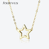 925 Silver Star Pendant Necklace Winter Jewels