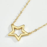 925 Silver Star Pendant Necklace Winter Jewels