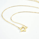 925 Silver Star Pendant Necklace Winter Jewels
