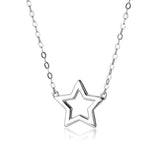 925 Silver Star Pendant Necklace Winter Jewels
