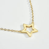 925 Silver Star Pendant Necklace Winter Jewels