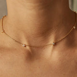 925 Silver Starry Sky CZ Choker Necklace Women Wedding Jewelry Gift