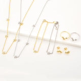 925 Silver Starry Sky Sparkle Star Stud Earring Women Crystal CZ
