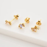 925 Silver Stenity Earring Set Stud Piercing Wedding Jewels