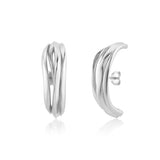 925 Sterling Silver Large Circle Earrings Women Geometric Party Jewelry