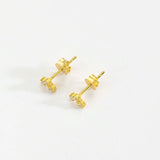 925 Silver CZ Zircon V Lighting Stud Earring Women Clips Pendientes Jewelry
