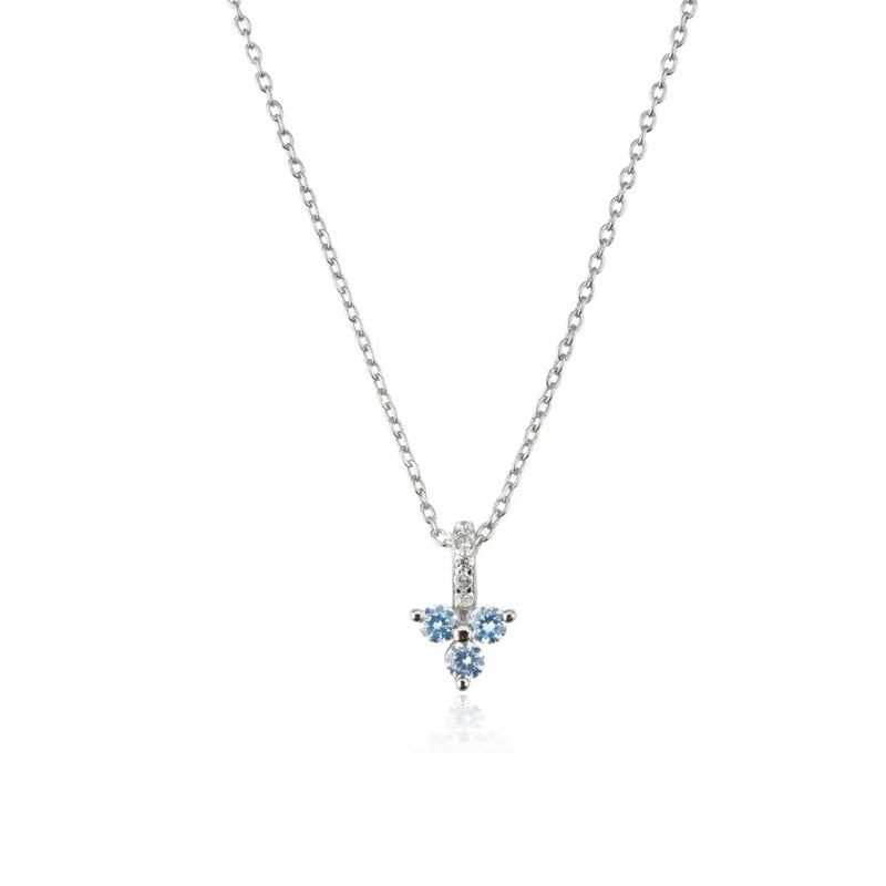 925 Silver Zircon CZ Pendant Choker Chain Rainbow Crystal Wedding Jewelry