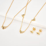 925 Silver Zircon Queen Flower Pendant Necklace Choker Women Wedding