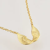 925 Silver Wing Feather Pendant Choker Necklace Women Jewelry