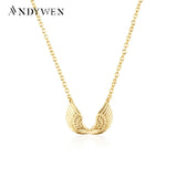 925 Silver Wing Feather Pendant Choker Necklace Women Jewelry
