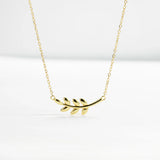 925 Silver Leafs Pendant Necklace Long Chain Choker Wedding Jewelry