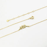 925 Silver Leafs Pendant Necklace Long Chain Choker Wedding Jewelry