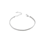 925 Silver Woven Chain Bracelet Bangle Wedding Rock Punk