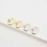 925 Silver Zircon Ball CZ Hoops Oval Women Jewelry