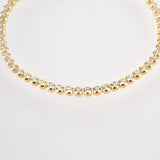 925 Silver Zircon CZ Charm Choker Chain Necklace Wedding Jewelry