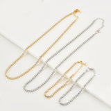 925 Silver Zircon CZ Charm Choker Chain Necklace Wedding Jewelry