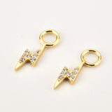 925 Silver Lighting Mini Charm Pendant Piercing for Women
