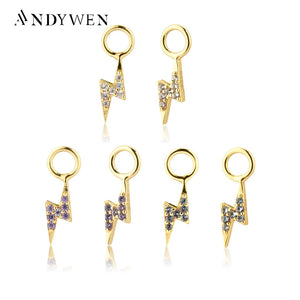 925 Silver Lighting Mini Charm Pendant Piercing for Women