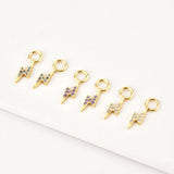 925 Silver Lighting Mini Charm Pendant Piercing for Women