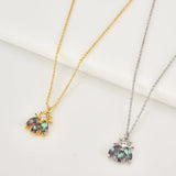 925 Silver Zircon Bee Pendant Necklace