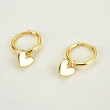 Sterling Silver Heart Drop Earrings for Women