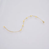 925 Sterling Silver Heart Charm Bangle Bracelet Fine Jewelry