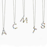 925 Sterling Silver I Am Initial P G Pendant Mini Thin Necklace