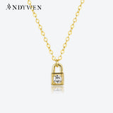 925 Silver Key Locker Pendant Necklace Delicate Spring Wedding Jewelry