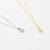 925 Silver Key Locker Pendant Necklace Delicate Spring Wedding Jewelry